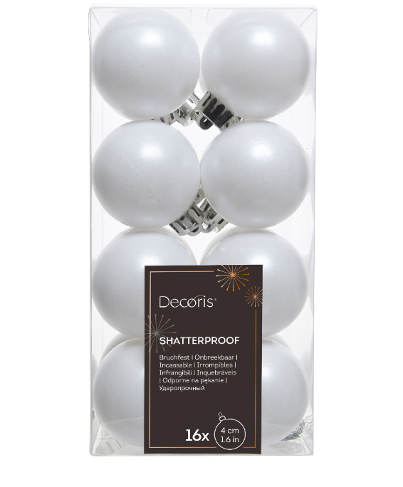 Bubble shatterproof winter white 4 cm