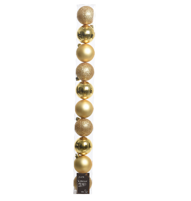 Bubble shatterproof shiny gold long