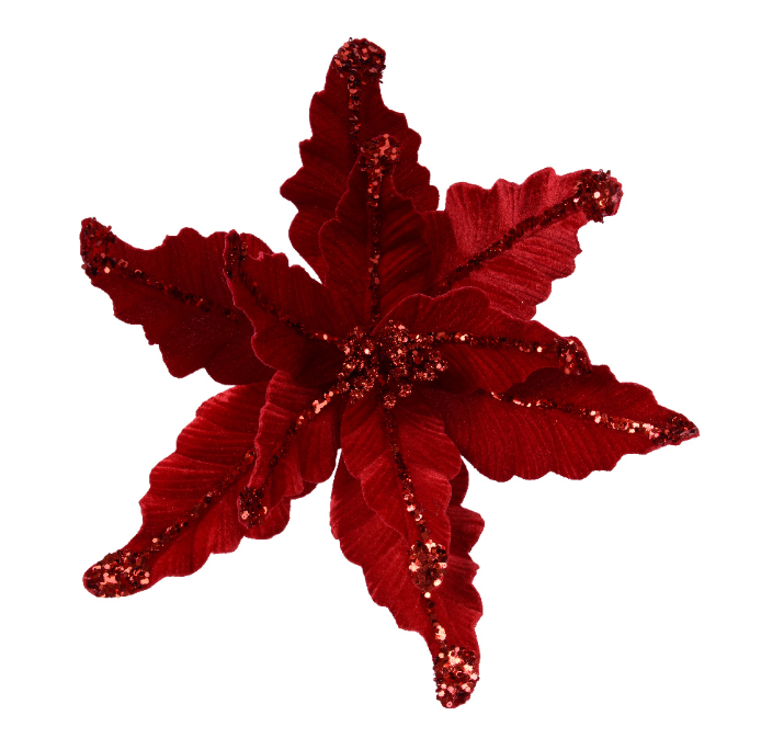 Flower on wire polyester velvet