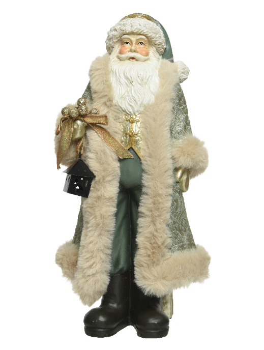 Santa polyresin santa lantern