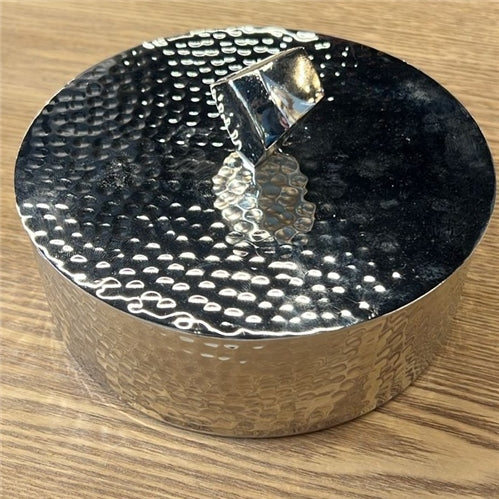 Round Bonboniera hummerd  - silver