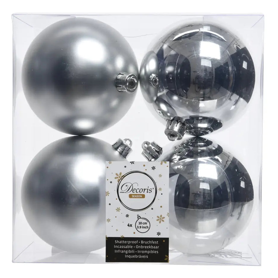 10cm/4pcs Ball silver pack