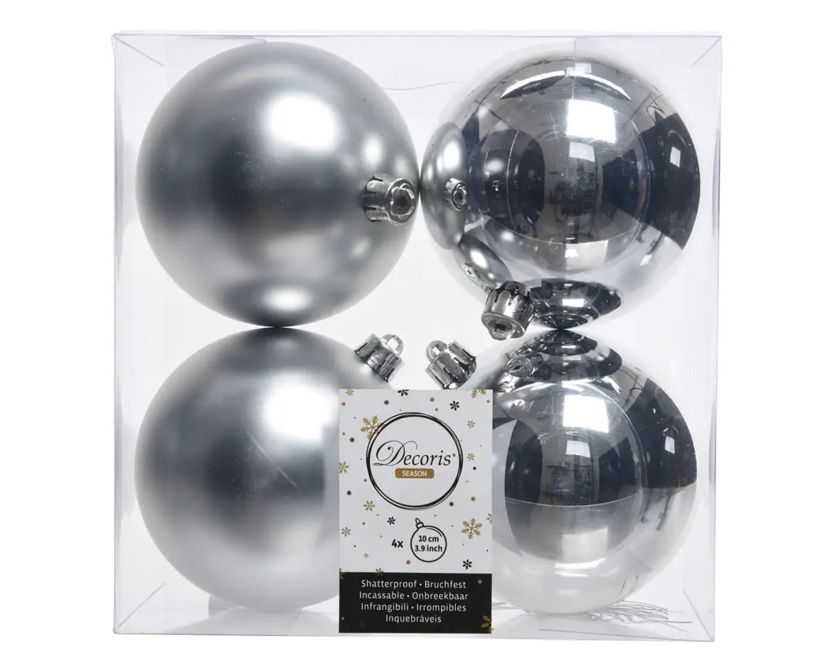 10cm/4pcs Ball silver pack