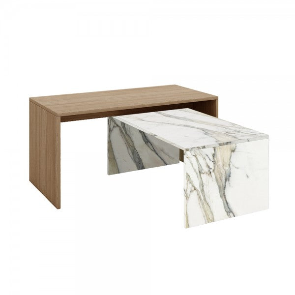 Melamine oak coffee table