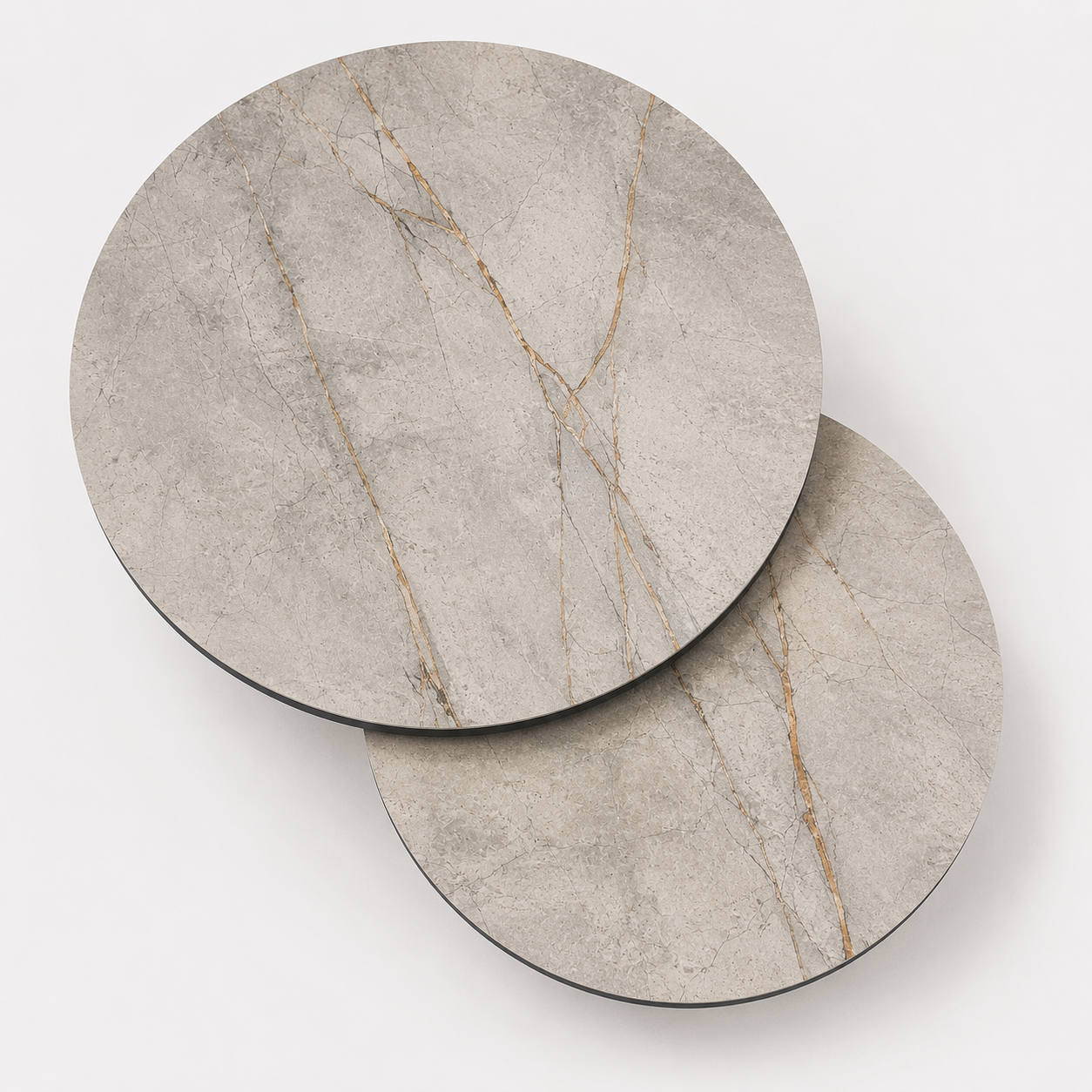Grey/ golden porcelain coffee table