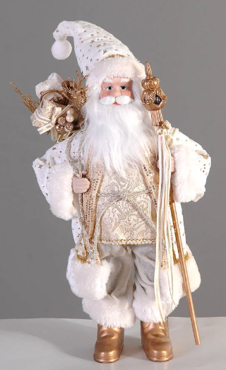 Standing Gold Santa Claus – 46cm