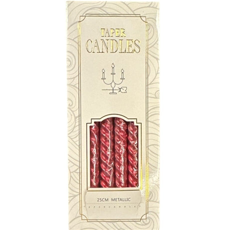 Taper red candles 25 cm