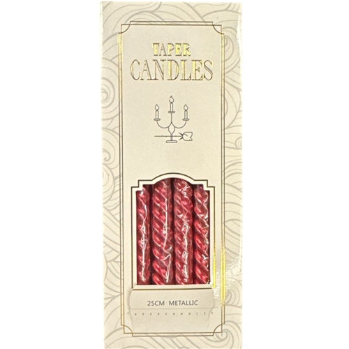 Taper red candles 25 cm