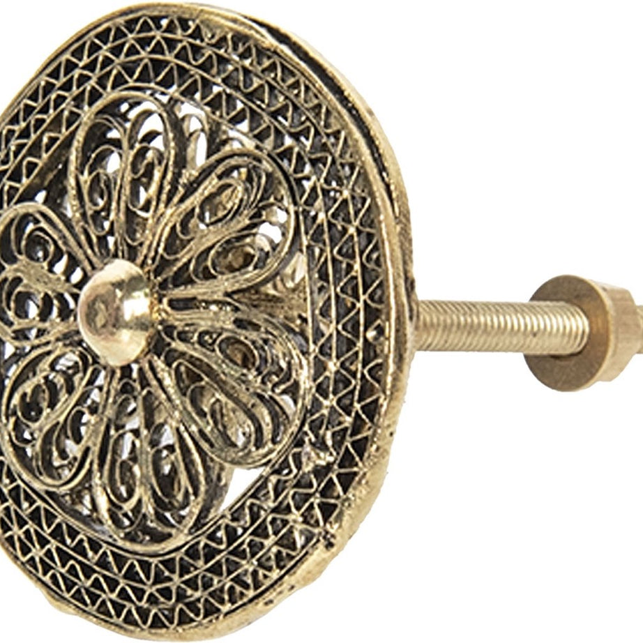 Metal flower Doorknob