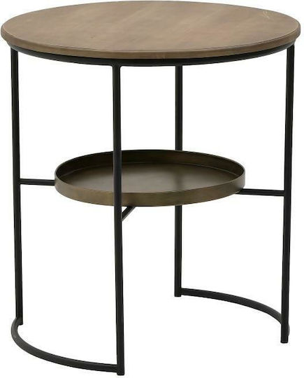 METAL COFFEE TABLE ANTIQUE GOLDEN/BLACK