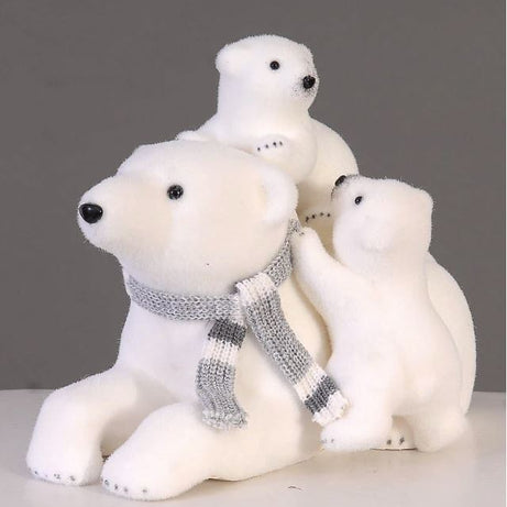 Polar Bear with Cub Figurine – 26cm