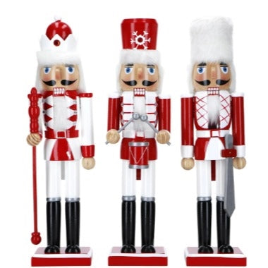 Nutcracker Soldiers 3 Wood Red-White 38,5cm