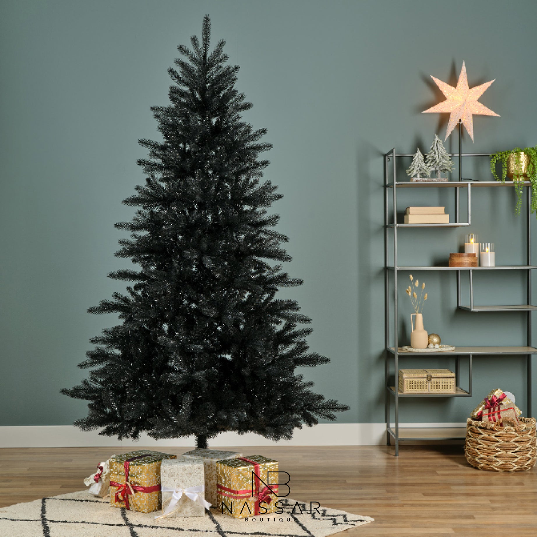 Berlin Black Christmas Tree 7ft