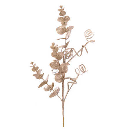 Champagne Glitter Curly Branch