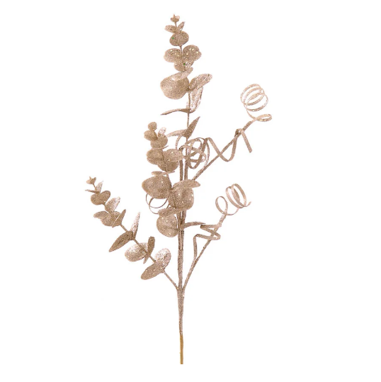 Champagne Glitter Curly Branch