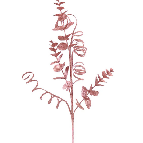 Pink Glitter Curly Branch