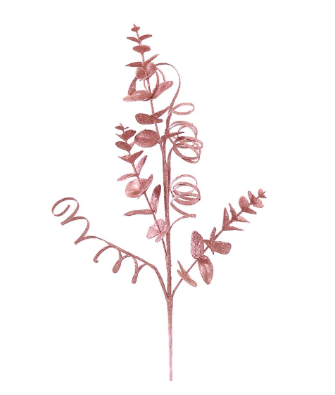 Pink Glitter Curly Branch