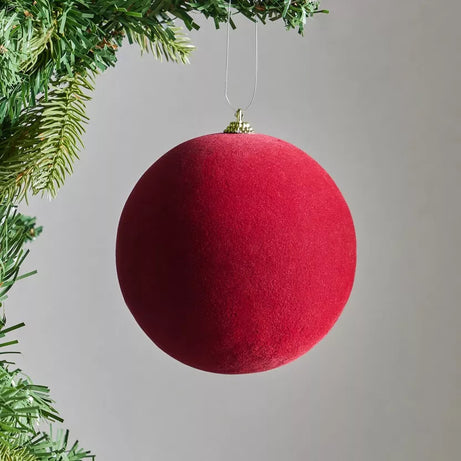 15cm ball red velvet
