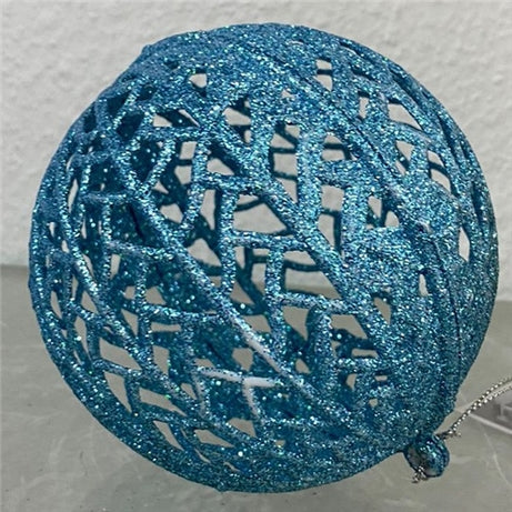 Christmas Decoration balls laced blue