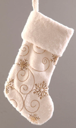 Fabric Snowflake Socks Decoration – 52cm