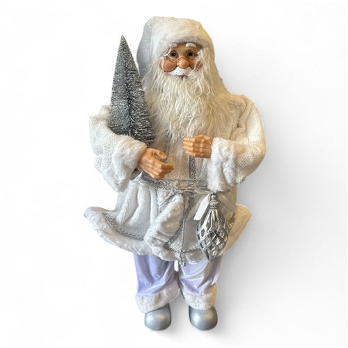 Silver Santa Claus 1 meter