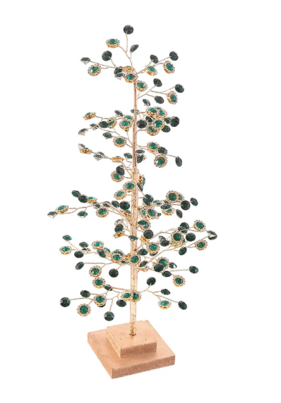 Green Beaded Christmas Tree – 40cm