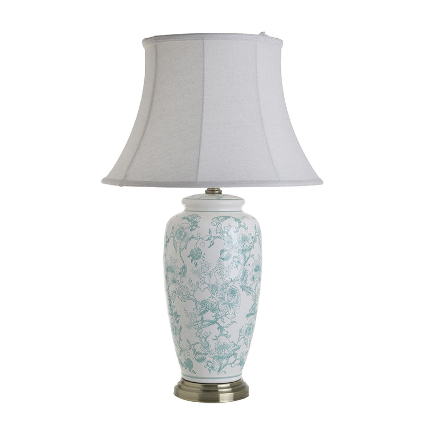 Ceramic white/green table lamp