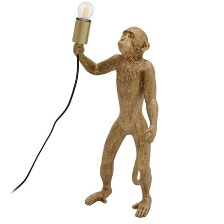 Resin golden monkey lamp