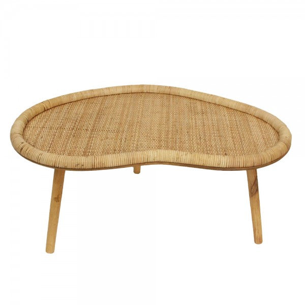 Rattan side table