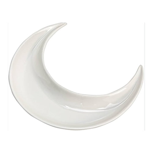 Hilal plate - white ceramic