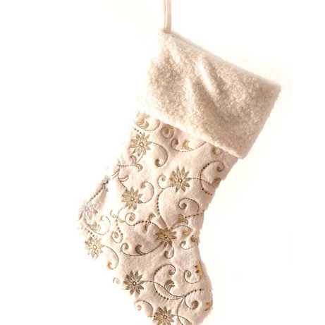 White Christmas Stocking – 53.5cm