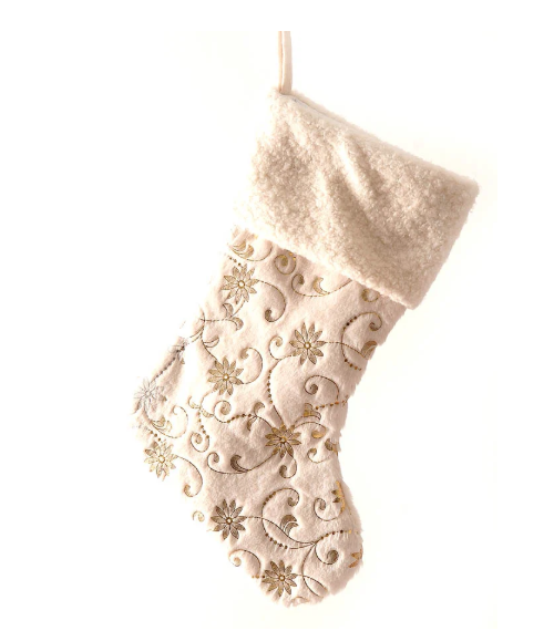 White Christmas Stocking – 53.5cm