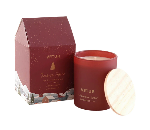 Cinnamon & Apple Soy Candle with Gift Box – 200g