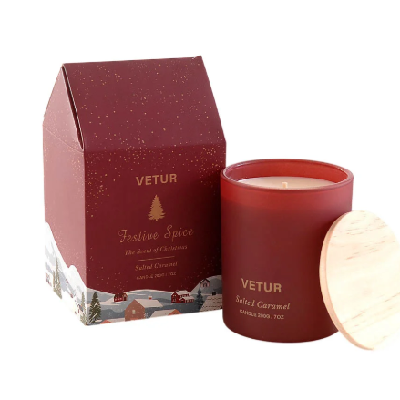 Salted Caramel Soy Candle with Gift Box – 200g