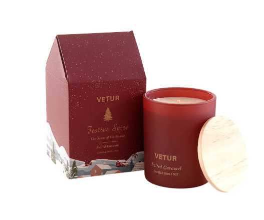 Salted Caramel Soy Candle with Gift Box – 200g