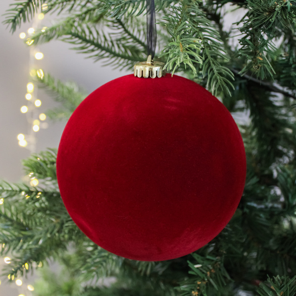 15cm ball Red Burgundy velvet