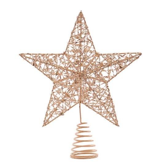 Gold Glitter Tree Top Star – 34cm