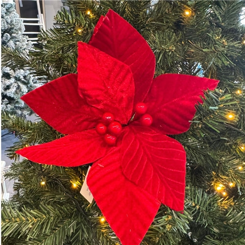 Red Holiday Decorative Flower