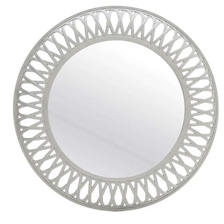 Round wall silver mirror