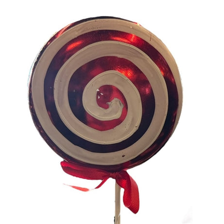 Plastic red/white lollipop