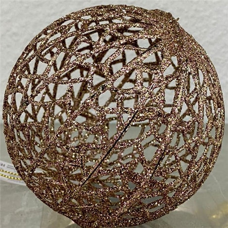 Christmas Decoration balls laced brown