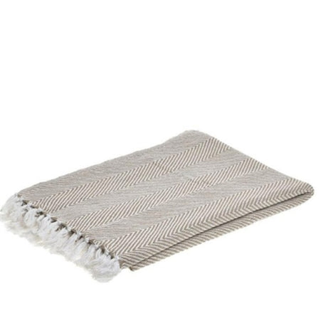 COTTON THROW BEIGE