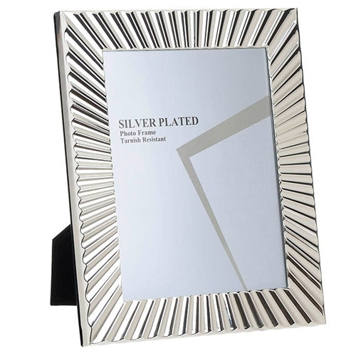 Metallic silver plated frame