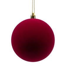 15cm ball red velvet