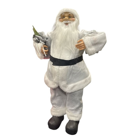 white Santa Claus L 60 cm