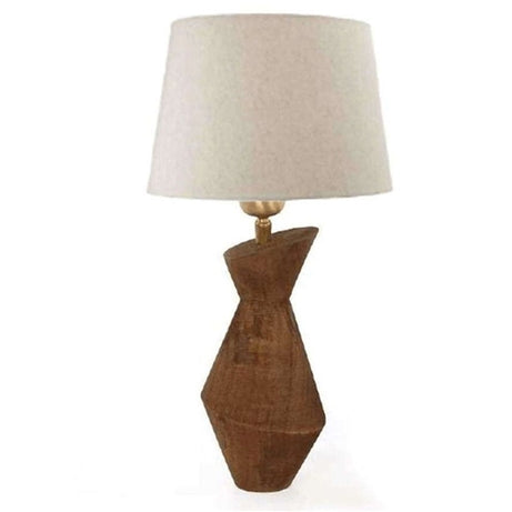 WOODEN TABLE LUMINAIRE BROWN/CREAM 2