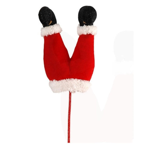 Fabric Stuffed Santa Legs Pick – 78cm
