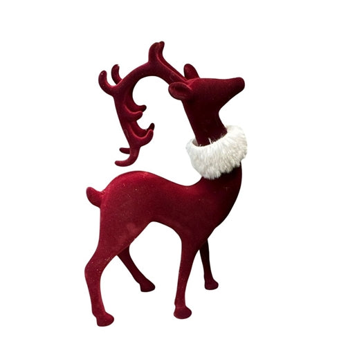Velvet burgundy foam deer