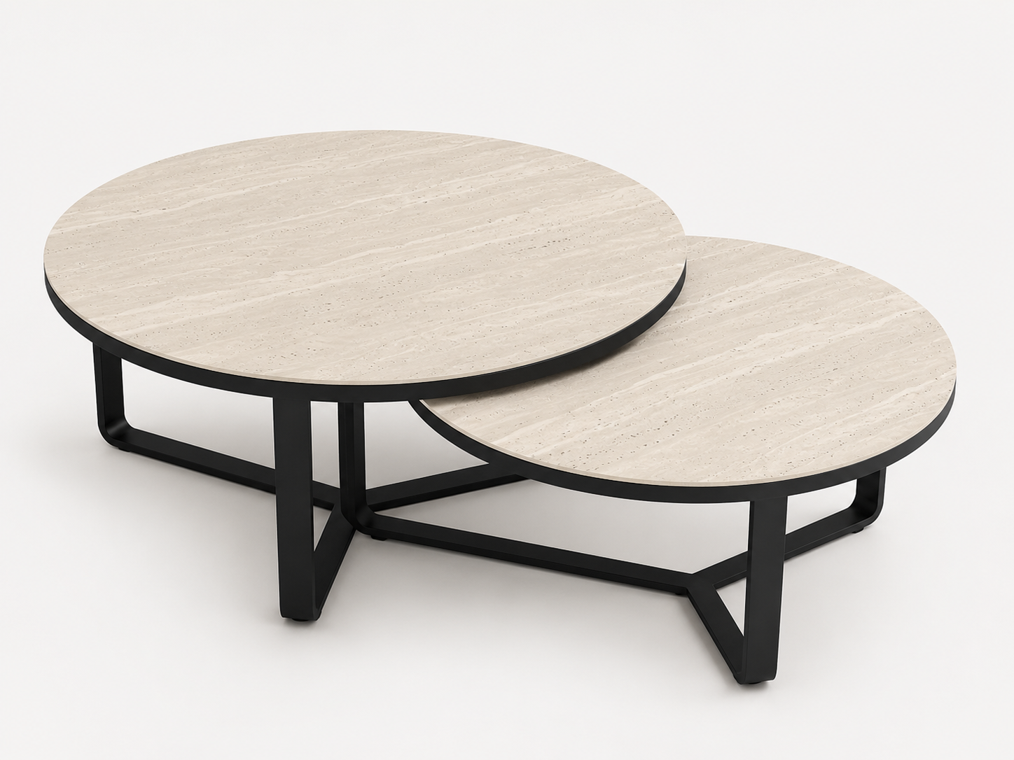 Travertine porcelain coffee table