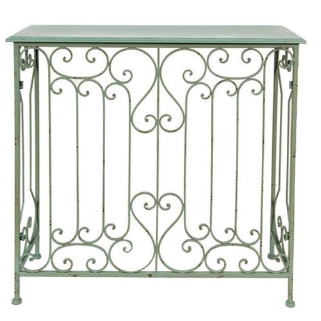 Green metal console